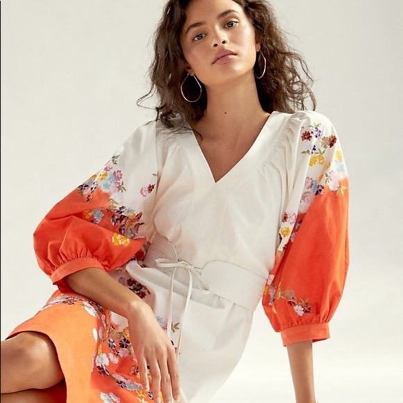 NWT ANTHROPOLOGIE CLEMENCE DIP DYED MINI DRESS - Picture 6 of 15